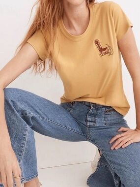 Madewell Golden Mustard Short Sleeve Graphic Tee